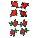 Embroidery Rose Flower Iron On Patch Badge Embroidered Floral Collar Bust Dress Bag Applique