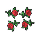 Embroidery Rose Flower Iron On Patch Badge Embroidered Floral Collar Bust Dress Bag Applique