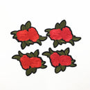4 Pieces Embroidery Rose Flower Sew On Patch Badge Embroidered Bag Jeans Dress Applique Craft
