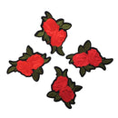4 Pieces Embroidery Rose Flower Sew On Patch Badge Embroidered Bag Jeans Dress Applique Craft