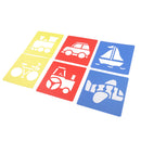 6 Pieces Plastic Drawing Templates Ruler Stencils for Kids Children Drawing Crafts School Stationery