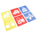 6 Pieces Plastic Drawing Templates Ruler Stencils for Kids Children Drawing Crafts School Stationery