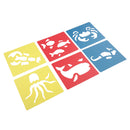 6 Pieces Plastic Drawing Templates Ruler Stencils for Kids Children Drawing Crafts School Stationery