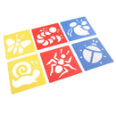 6 Pieces Plastic Drawing Templates Ruler Stencils for Kids Children Drawing Crafts School Stationery