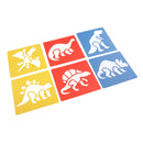 6 Pieces Plastic Drawing Templates Ruler Stencils for Kids Children Drawing Crafts School Stationery