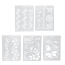 5 Pieces Multifunctional Plastic Drawing Template Drawing Decor Craft 2