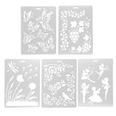 5 Pieces Multifunctional Plastic Drawing Template Drawing Decor Craft