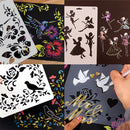 5 Pieces Multifunctional Plastic Drawing Template Drawing Decor Craft