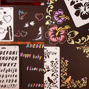 5 Pieces Multifunctional Plastic Drawing Template Drawing Decor Craft