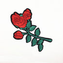 2 Pieces DIY Embossed Red Flower Embroidery Sew Iron on Patch Applique for Craft