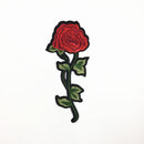 2 Pieces Red Rose Flower Embroidery Sew/Iron on Applique Patches for Garment Decoration