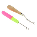 2 Pieces Wooden/Plastic Crochet Latch Hook Hair Weaving Needles for Micro Braids