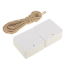 100 Pieces White Square Kraft Paper Tag Card Name DIY Tag Wedding Hanging Favor