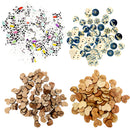 100Pieces 2 Holes Cattle Shapes Wood Buttons for Sewing Crafting