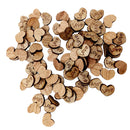 100 Pieces Wood Shapes Unfinished Heart Love Printed Slice for Craft 12x15mm