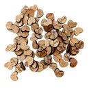 100 Pieces Wood Shapes Unfinished Heart Love Printed Slice for Craft 12x15mm