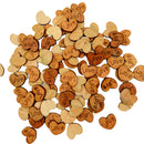 100 Pieces Wood Shapes Unfinished Heart Slices for Craft 12x15mm