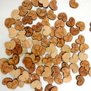 100 Pieces Wood Shapes Unfinished Heart Slices for Craft 12x15mm