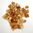 100 Pieces Wood Shapes Unfinished Heart Slices for Craft 12x15mm