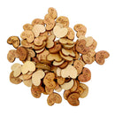 100 Pieces Wood Shapes Unfinished Heart Slices for Craft 12x15mm