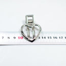 10 Pieces Sliver Love Heart Single Hair Clips DIY Hair Bow Craft Girl Headwear