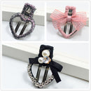 10 Pieces Sliver Love Heart Single Hair Clips DIY Hair Bow Craft Girl Headwear