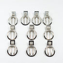 10 Pieces Round Double Prong Alligator Teeth Hair Clip for DIY Hair Accessories