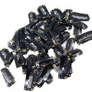 50 Pieces Mixed Size Black Hair Grip Clips Safety Baby Toddler Headwear Decor DIY