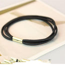 50 Pieces Black Round Elastic Band Stretch Rope Bungee Cord DIY Hair Accessories