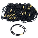 50 Pieces Black Round Elastic Band Stretch Rope Bungee Cord DIY Hair Accessories