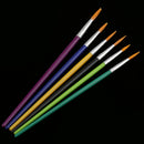 6 Pieces Fine Detailed Painting Brushes Round Pointed Tip Acrylic Watercolor Oil Ink Paint Brush Set