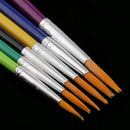 6 Pieces Fine Detailed Painting Brushes Round Pointed Tip Acrylic Watercolor Oil Ink Paint Brush Set