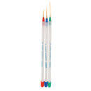 3 Pieces Acrylic Gel French Nail Art Design Pen Brushes for Painting Drawing Liner Striping DIY
