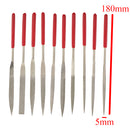 Set of 10 Pieces Assorted Tip Shape Mini Needle File Set Jewelry Beading Hobby Craft Metal Repair Tool 180mm
