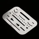 3.7''x2.4'' Stainless Steel Erasing Shield 26 Apertures Letter Craft Drawing Drafting Tool