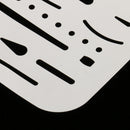 3.7''x2.4'' Stainless Steel Erasing Shield 26 Apertures Letter Craft Drawing Drafting Tool
