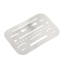 3.7''x2.4'' Stainless Steel Erasing Shield 26 Apertures Letter Craft Drawing Drafting Tool