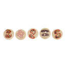 100 Pieces Numbers Pattern Wooden Round 2-holes Buttons Embellishments for Scrapbooking Decoration 15mm