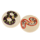100 Pieces Numbers Pattern Wooden Round 2-holes Buttons Embellishments for Scrapbooking Decoration 15mm