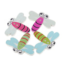 100 Pieces Mixed Wooden Buttons Scrapbooking Sewing Crafting 3 cm Dragonfly