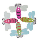 100 Pieces Mixed Wooden Buttons Scrapbooking Sewing Crafting 3 cm Dragonfly