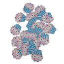 25 Pieces Colorful Wood Shapes Cake Embellishments for Scrapbooking Crafts
