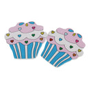 25 Pieces Colorful Wood Shapes Cake Embellishments for Scrapbooking Crafts