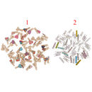 50 Pieces Mixed Color Heart Shaped Wooden Clips/Mini Bag Clips/Paper Clips/Wood Pegs