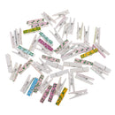50 Pieces Mixed Color Mini Wooden Clothes Photo Paper Peg Clothespin Craft Clips