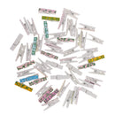 50 Pieces Mixed Color Mini Wooden Clothes Photo Paper Peg Clothespin Craft Clips