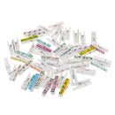 50 Pieces Mixed Color Mini Wooden Clothes Photo Paper Peg Clothespin Craft Clips