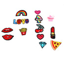 13 Pieces Embroidery Love Lips Sew Iron On Patch Badge Clothes Bag Applique DIY