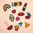 13 Pieces Embroidery Love Lips Sew Iron On Patch Badge Clothes Bag Applique DIY