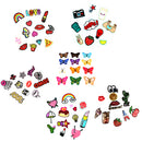 11pcs Embroidered Patches Cartoon Animals&Words Applique Iron on Clothing